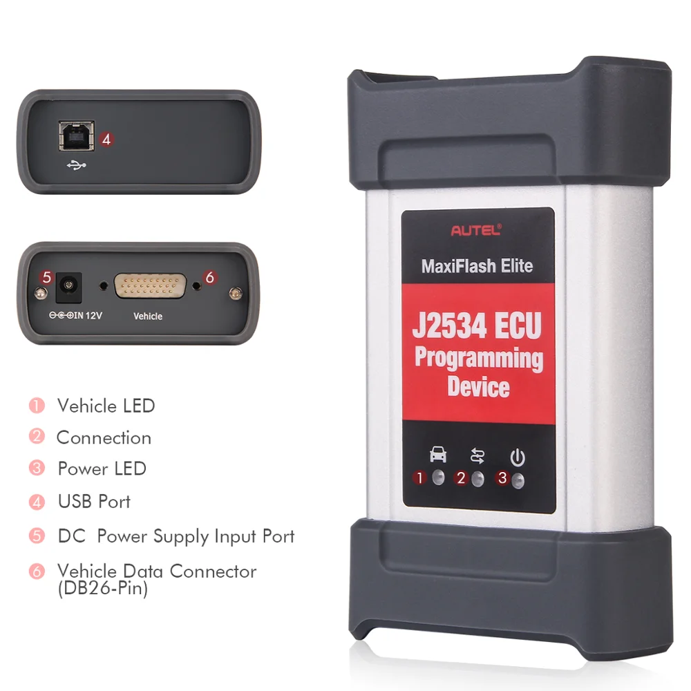 Autel MaxiFlash Elite J2534 ECU программирующий инструмент для MS908P MK908 оригинал|Программаторы