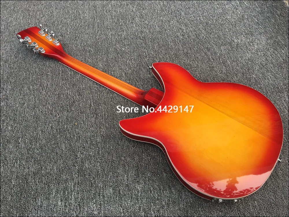 2019 hohe qualität 12 string e gitarre ricken 360 elektrische gitarre kirsche rot körper mit palisander griffbrett kostenloser versand fre