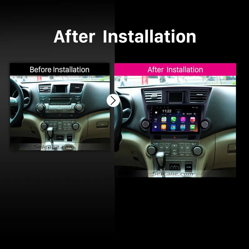Автомобильный GPS навигатор Seicane 10 1 дюйма Android 0 для Toyota Highlander 07 14/13 19|Автомагнитолы|
