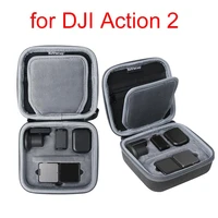 storage bag for action 2 portable case pu waterproof shock absorber bag filter spare parts box for dji action 2 camera