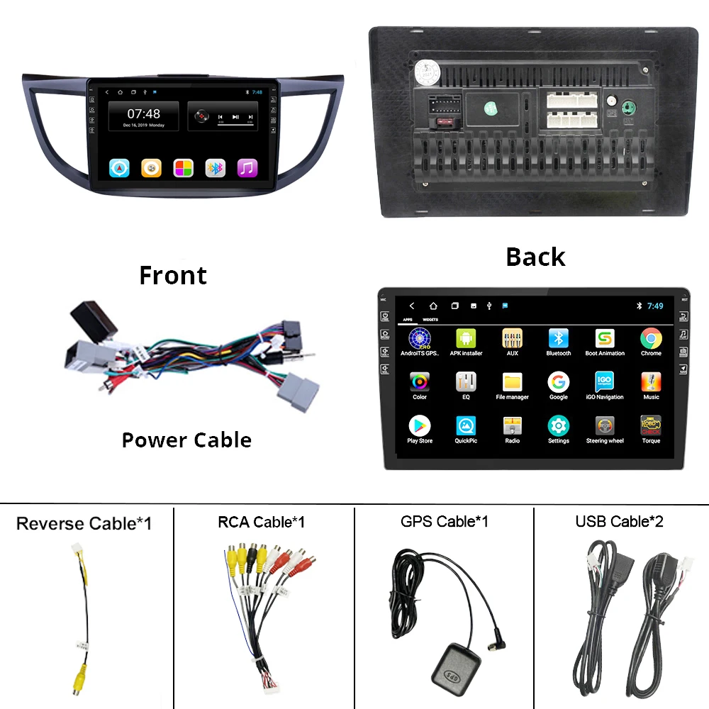 

2DIN Android 9.0 For Car Radio For HONDA/CRV/CR-V 2012-2016 Autoradio Multimedia Video Player GPS Navigation Car Radio Stereo