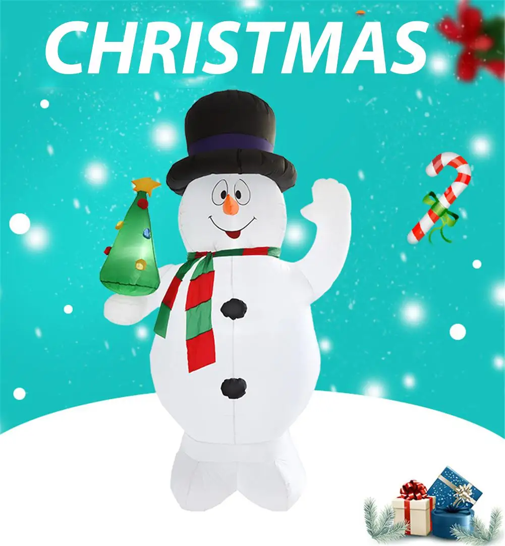 

2,4 м Рождественский надувной снеговик украшения со светодиодсветильник кой для двора газона сада дома улицы Рождественский Декор