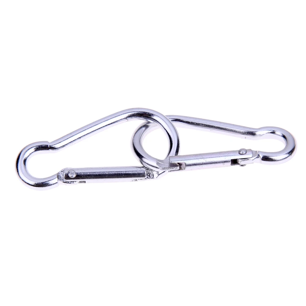 

20Pcs Silver Aluminum Spring Carabiner Snap Hook Hanger Keychain Hiking