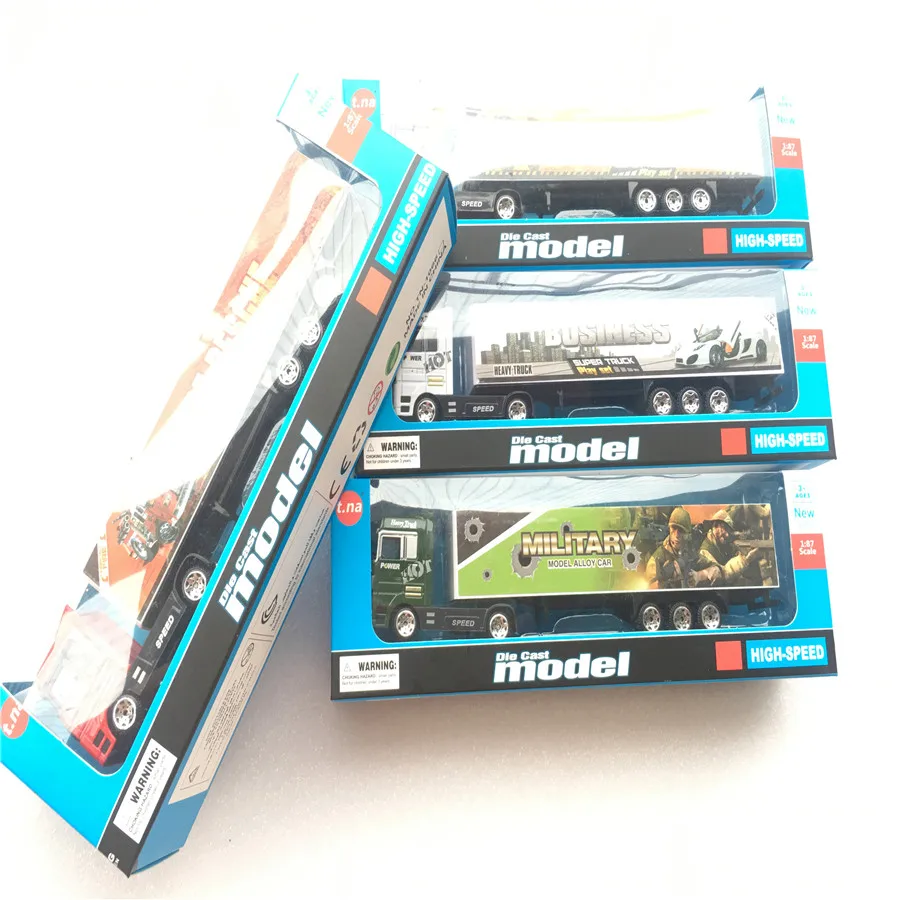 4 шт./лот 1/87 масштаб детская модель автомобиля транспортер контейнер грузовик