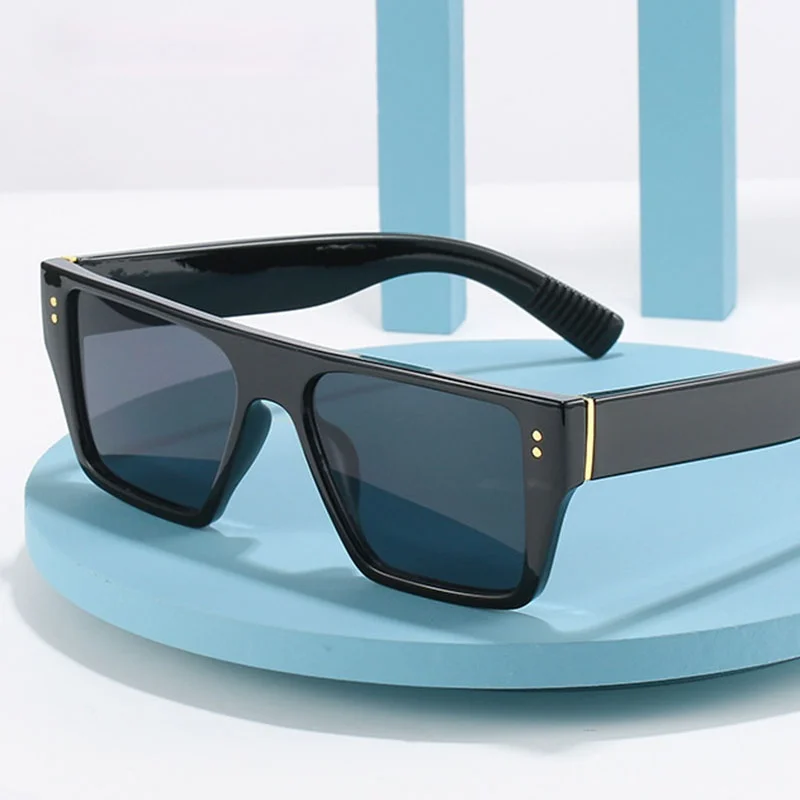 

Очки солнцезащитные для мужчин и женщин UV400, модные маленькие прямоугольные винтажные, в толстой квадратной оправе, в стиле ретро