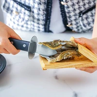 2 piece set of oyster knife shelling tool with wooden handle shellfish shelling multifunctional seafood shelling kitchen tool