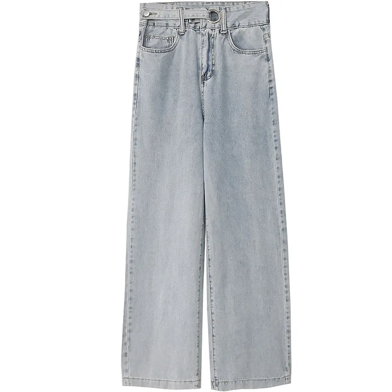 

Women's Jeans New Fashion Fall 2020 Korean Style Straight Loose Wide-Leg Pants High Waist BF Mop Trousers