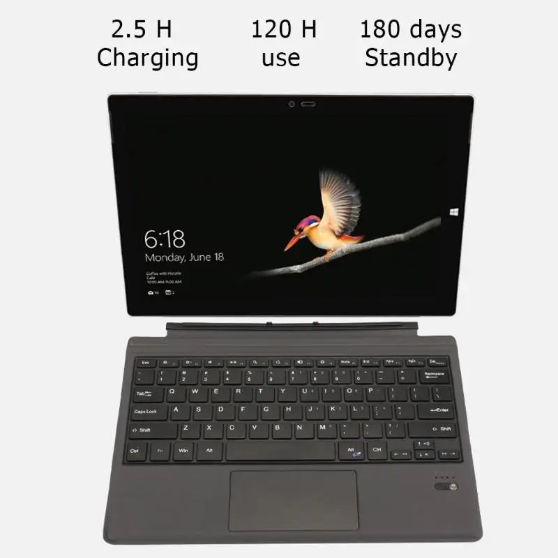 Ультратонкая беспроводная клавиатура 12 дюймов для Microsoft Surface Pro 6/5/4/3|Клавиатуры| |
