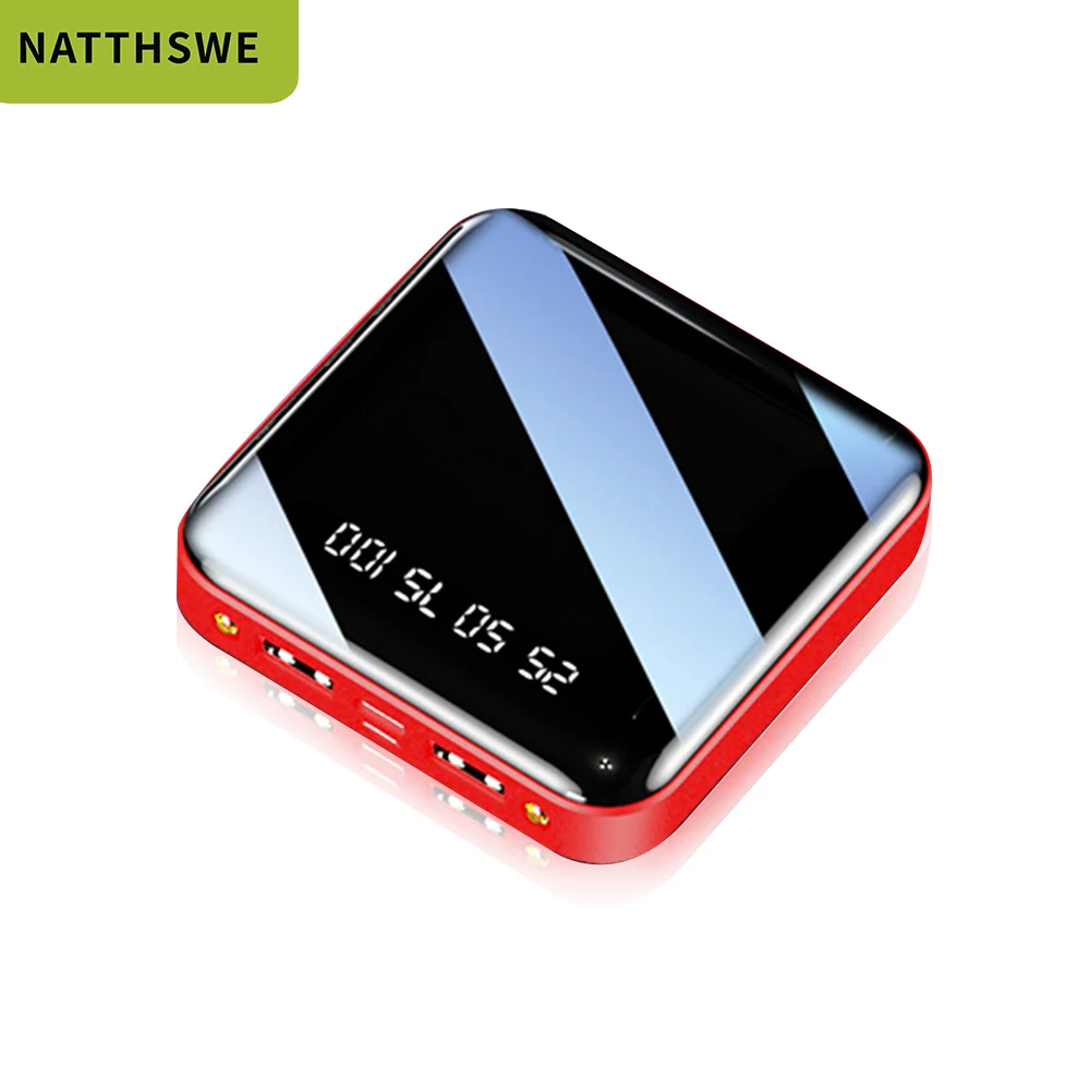 NATTHSWE mi ni power Bank 30000 мА/ч для iPhone 7 Xiaomi mi power bank Pover Bank зарядное устройство с двумя портами Usb внешний аккумулятор power bank