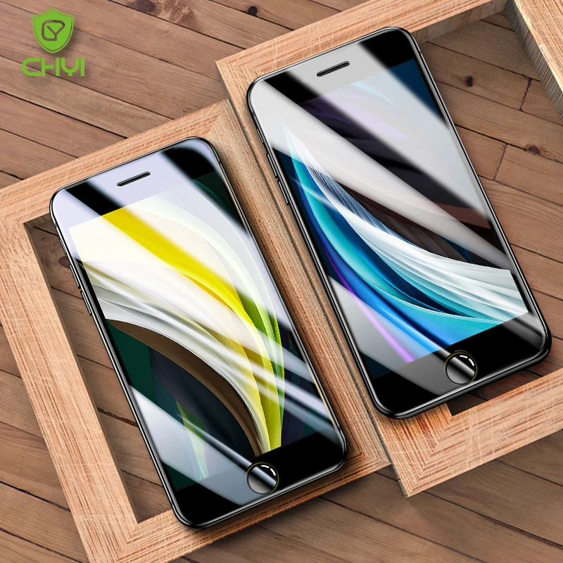 CHYI супер стекло для iphone SE 2020 защита экрана олеофобное покрытие полное клеевое SE2