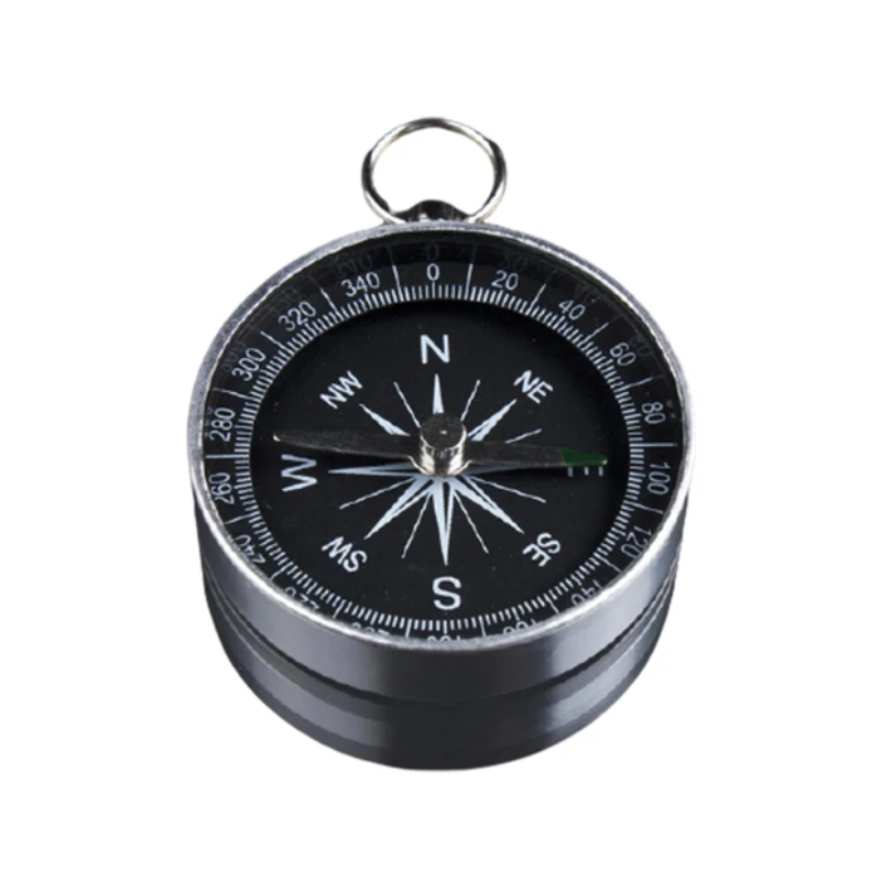 

Compasses Portable Aluminum Lightweight Emergency Compass Navigation Wild Tool Outdoor Survival Compass Tool Black