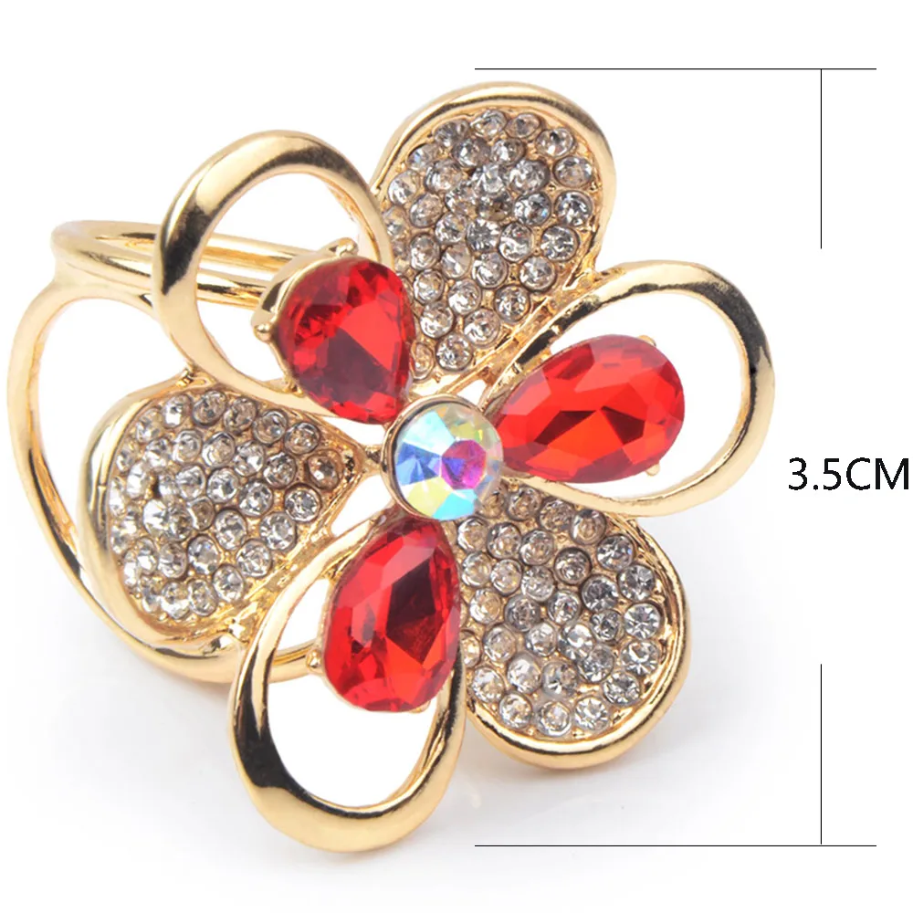 Chanfar модная Цветочная Пряжка для шарфа Хрустальная свадебная брошь со стразами
