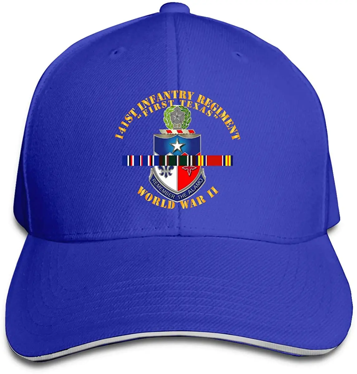 

Hat For Men Women Wholesale Hat 141st Infantry Regiment WWII SVC Europe Adjustable Baseball Caps Vintage Sandwich Hat