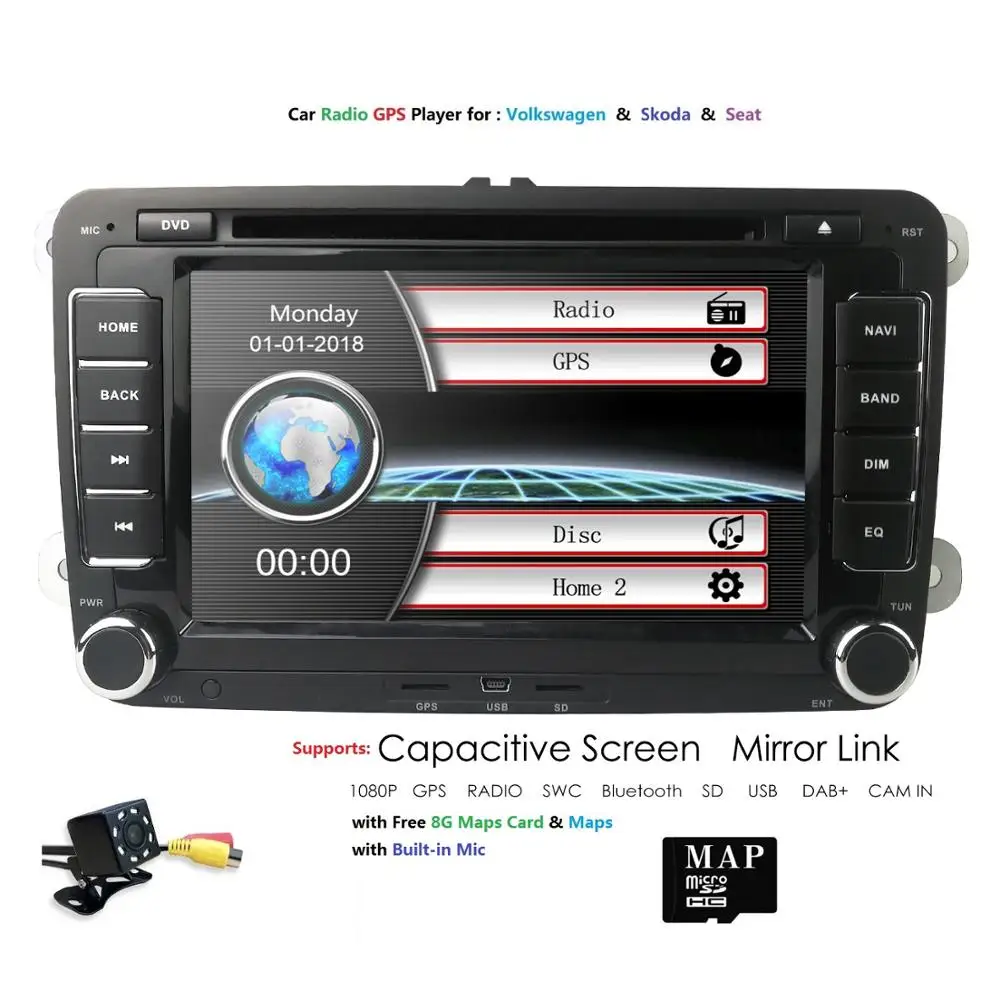 7 дюймовый 2din автомобильный DVD плеер GPS радио для старого VW PASSAT B5 B6 транспортер T4/T5