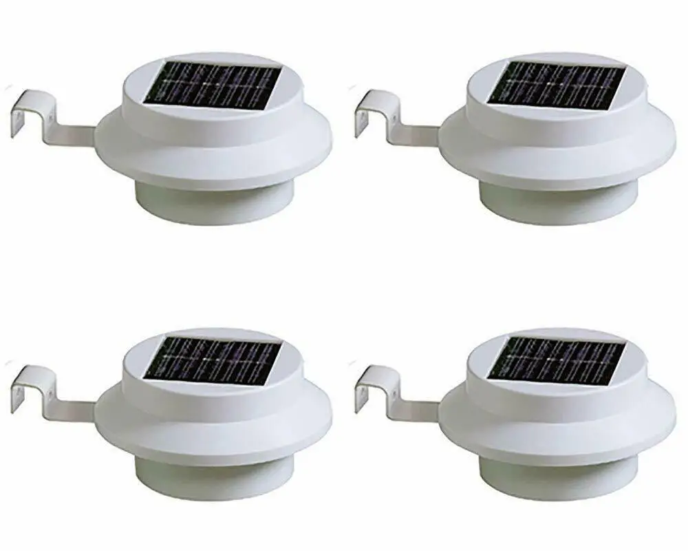 

2pcs LED Solar Powered Light Garden Gutter Fence Lights Outdoor Wall Roof LED Lamps