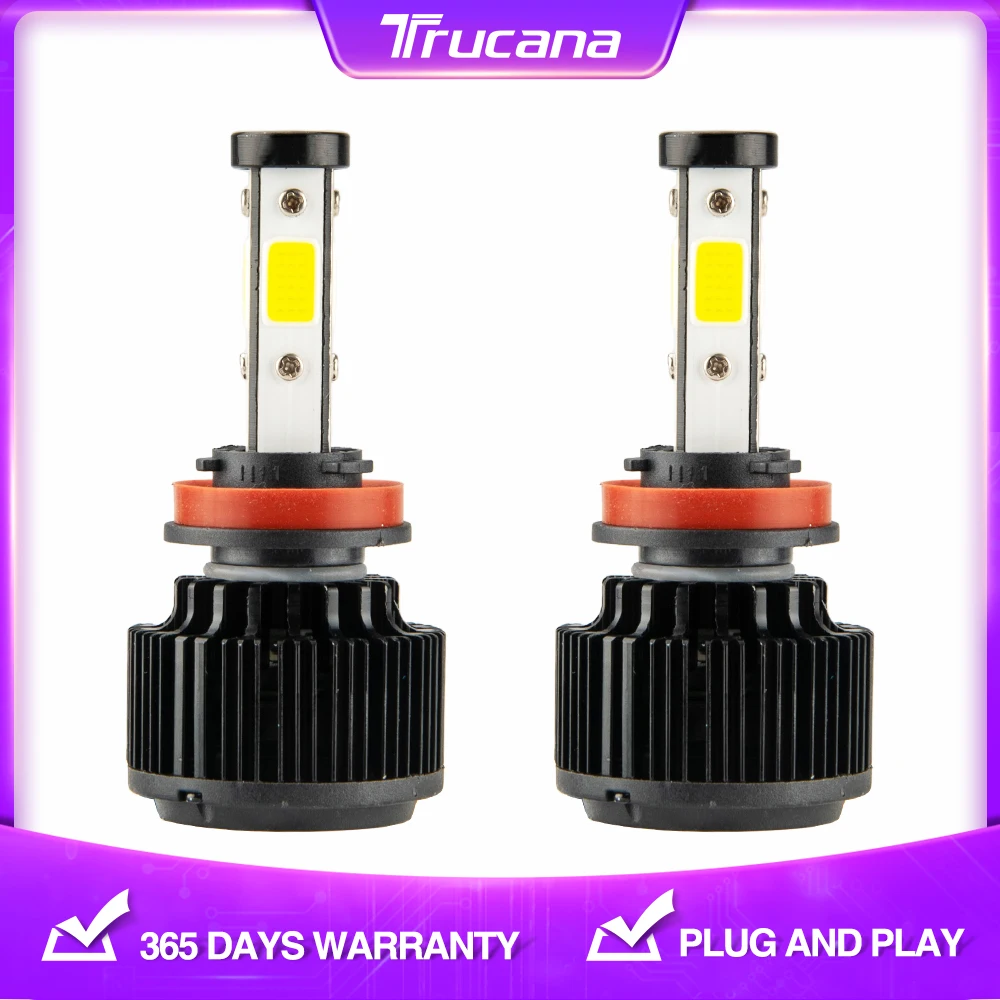 

Trucana 100W H4 Led High Power H7 H11 4Sides 360 Headlight Bulbs 9005 9006 9012 9004 9003 9007 H13 5202 Led Car Light Turbo Lamp