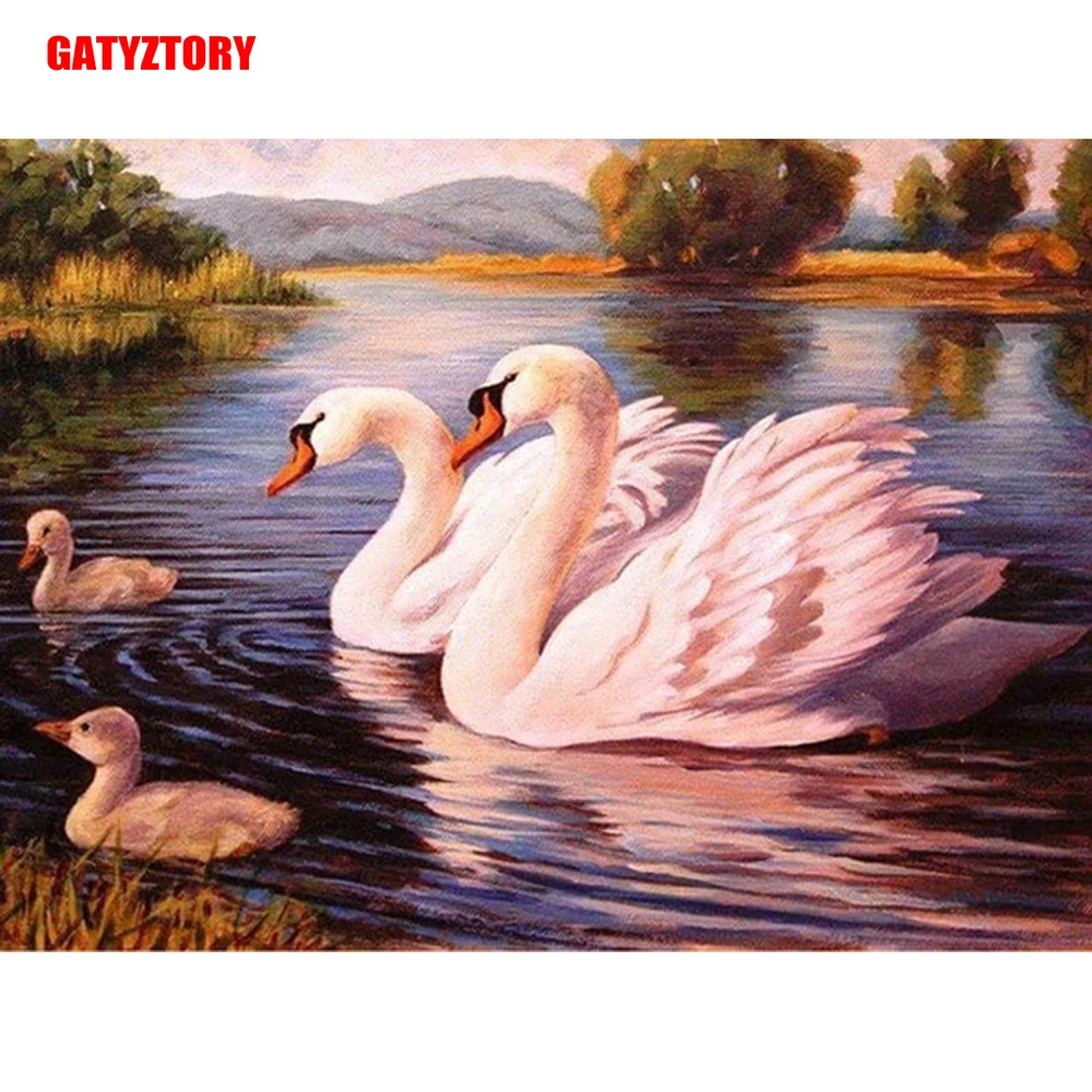 GATYZTORY 5D алмазная картина полный квадратный DIY домашний декор мозаика стразы