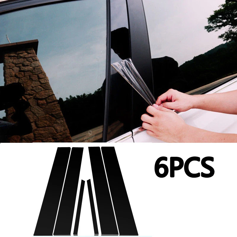 

6pcs/Set Mirror Effect Window Pillar Posts Cover Trim high quality accessory part suitable For Honda Civic 2006-2011