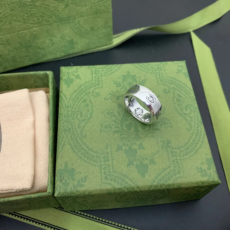 Мужское и женское кольцо в стиле ретро из серебра 925 пробы с надписью хип-хоп |