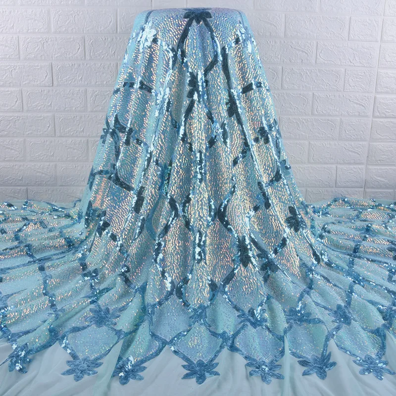 Новое поступление 2020 африканская кружевная ткань высокого качества с блестками