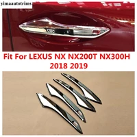 abs chrome accessories outside door doorknob handle protection cover trim 4 piece exterior for lexus nx nx200t nx300h 2018 2019