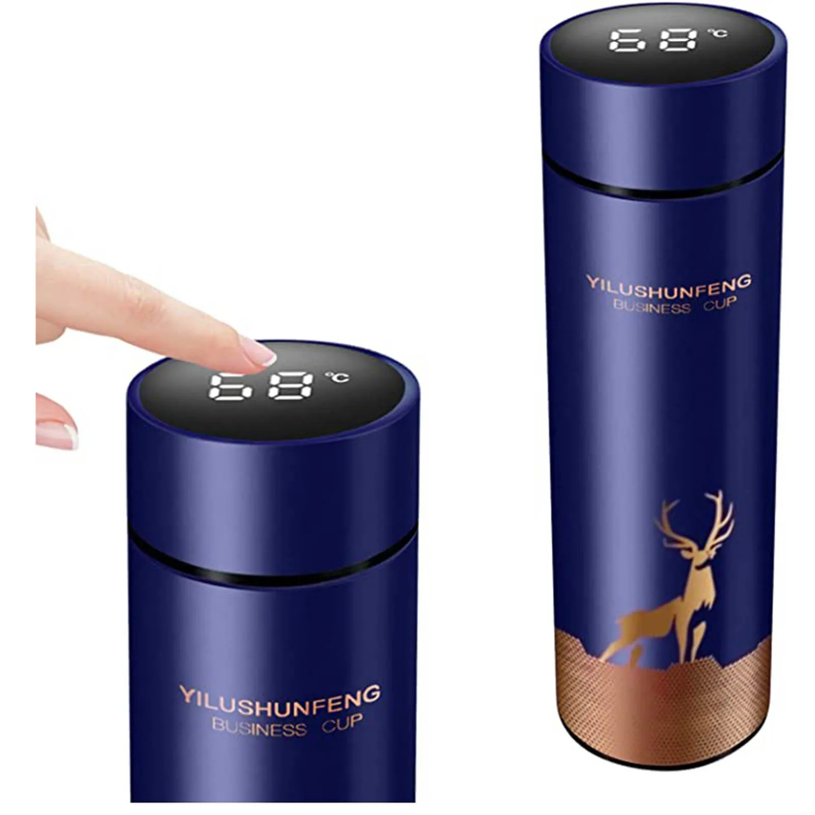 

500ML Smart Thermos Water Bottle Led Digital Temperature Display Stainless Steel Coffee Thermal Mugs Intelligent Insulation Cups