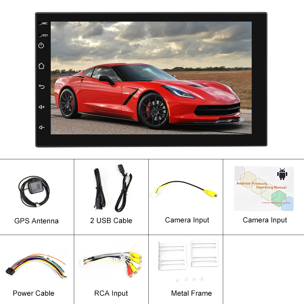 Автомобильный мультимедийный комплект Hikity Android 9 1 2 Din Универсальное