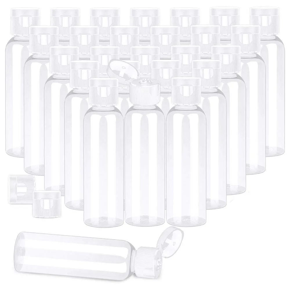 

100PCS 10/30/50/100ml Travel Portable Empty Plastic Flip Cap Bottle Cosmetic Shampoo Lotion Liquid Sample Bottle Dispenser Vials