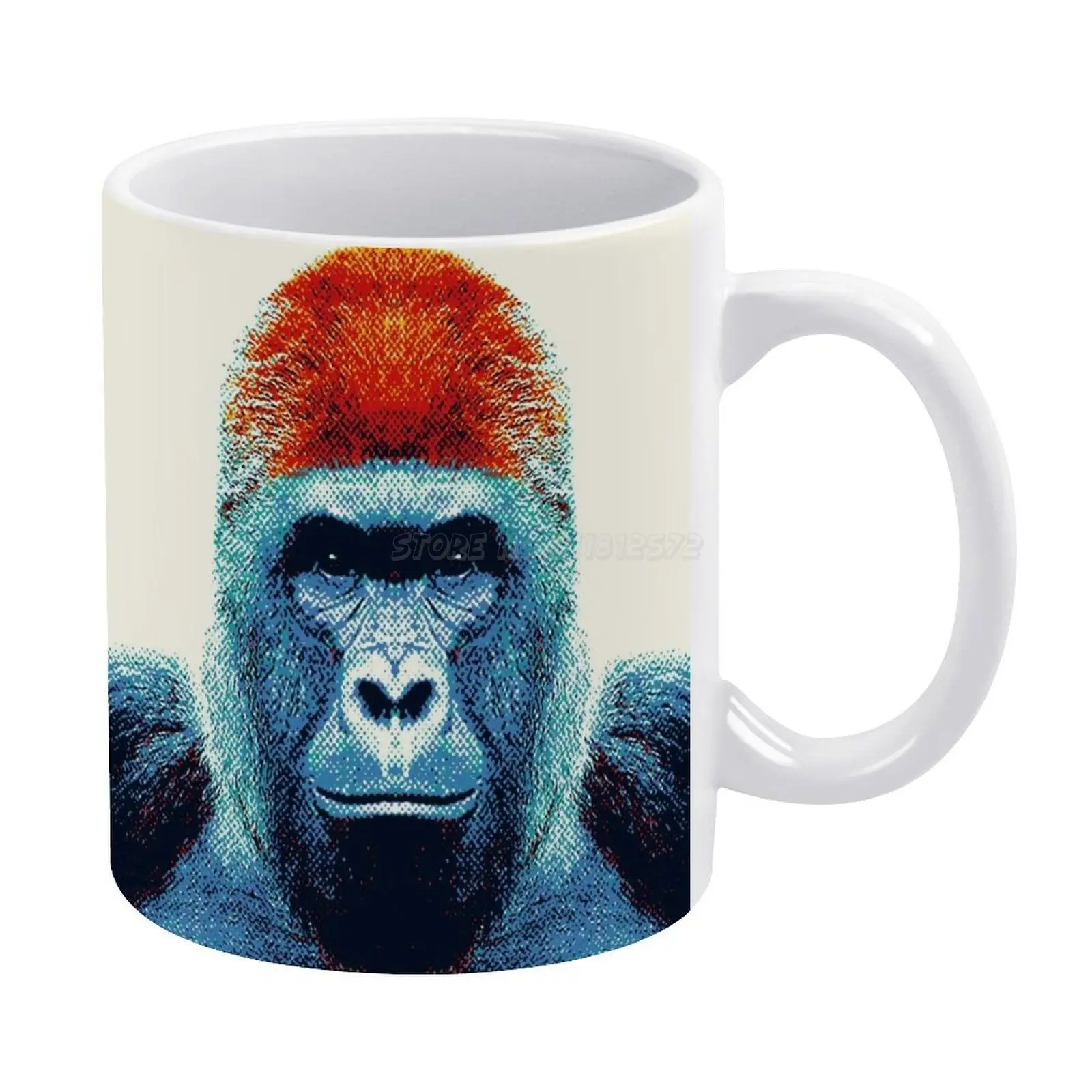Белая кружка с животными Gorilla-Color винтажная новинка унисекс размер Gorilla обезьяна