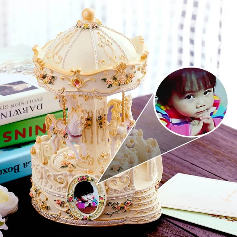 Carousel Music Box Christmas Gift Hand Craft Music Box Birthday Gift Children's Girl Gift Caja Musical Christmas Gift DA60YYH