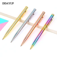 rainbow colorful pen metal ballpoint pen bullet 1 0mm nib refill office writing pen rollerball pen