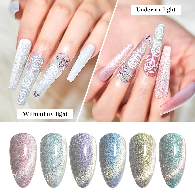 2/4 шт Гель-лак для ногтей с эффектом кошачий глаз Набор лаков Sunlight Senstive 9D лазерные