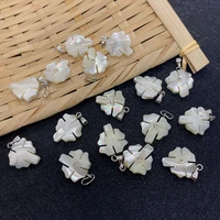 sea shell decorated white pendant set with diamonds colorful cute style earrings bracelet necklace crafts ornament diy 4 pieces
