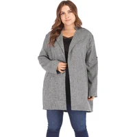 jacket long sleeve windbreaker fashion senior gray large size women clothing 2021 spring all match blazer dropshipping