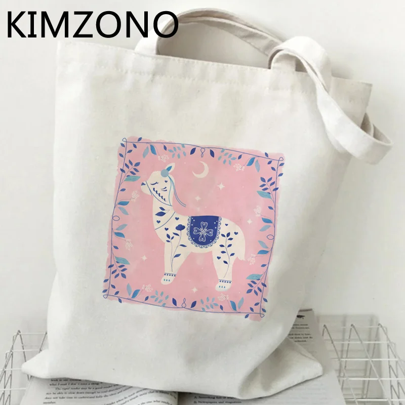 

Alpaca Llama shopping bag bolso shopper cotton shopping handbag bolsas de tela bag jute reusable ecobag bolsa compra cabas