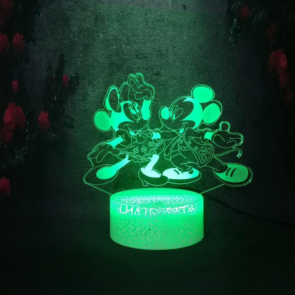 Скандинавский креативный мультяшный стиль USB штекер 3D ночник светодиодный на