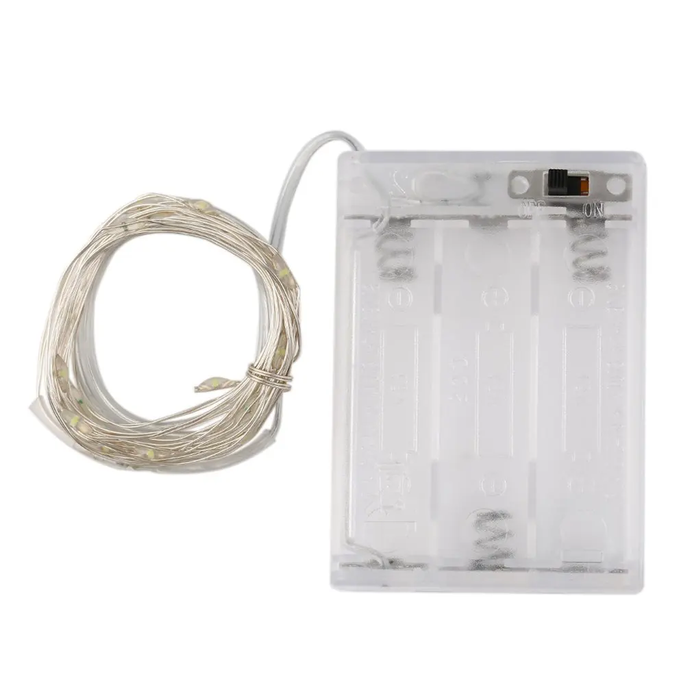 

ICOCO 2/3/5/10m LED 3AA Battery Silver Wire String Light Fairy Lamp for Festival Christmas Holiday Party Weddin Decor Drop Ship