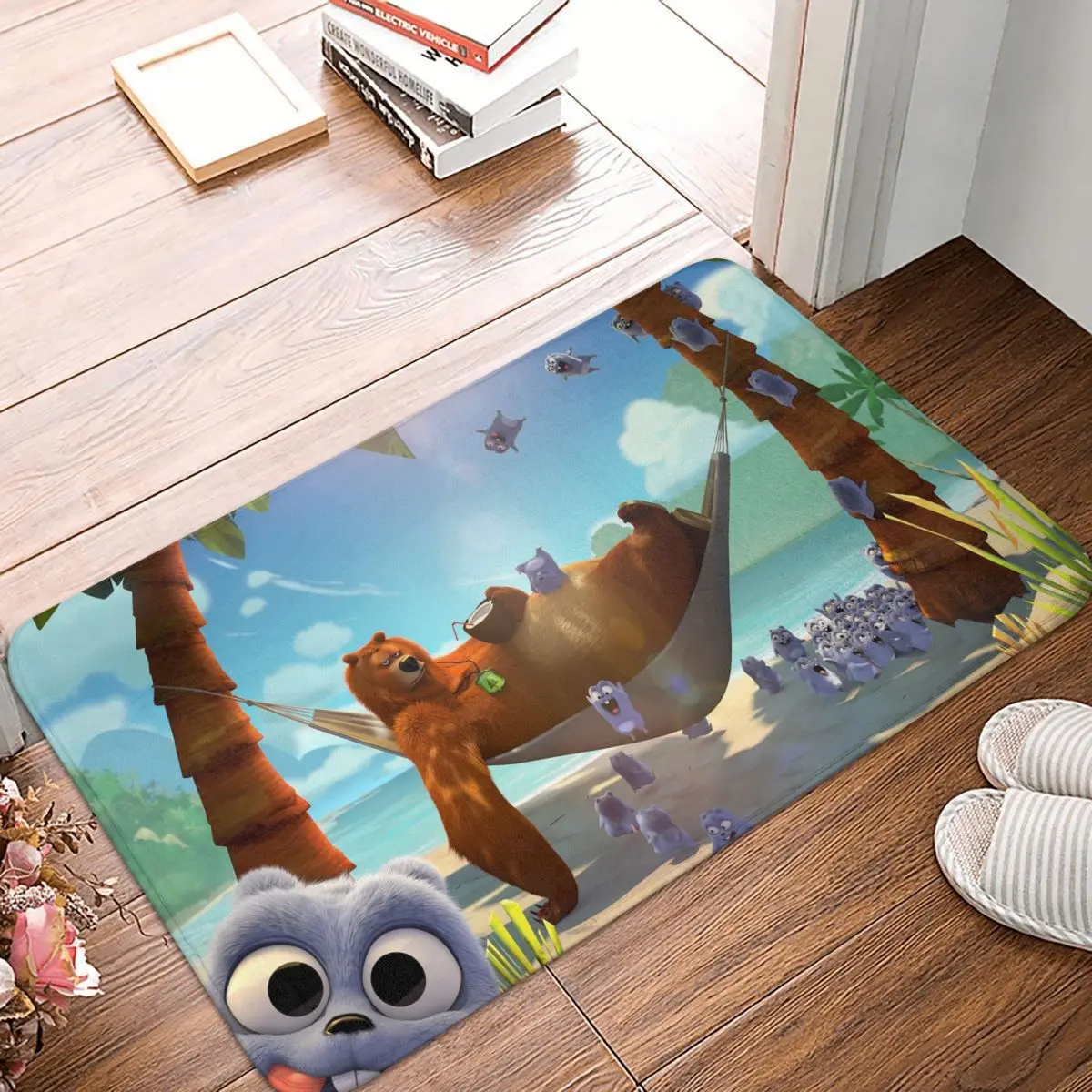 

Мультяшный дверной коврик Grizzy And The lemtimes, напольный коврик для спальни, входной двери, коврик для сна, Декоративный Напольный коврик, дверной ...