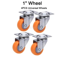 brand new 4pcs 1inch mini wheels castors nylon super mute trolley furniture casters diy parts