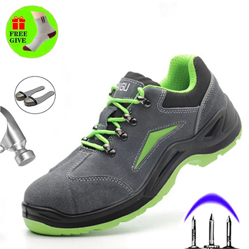 

High Quality Safety Shoes Men's Safety Work Shoes Neutral Breathable Air Net Work Shoes Outdoor Large Size 36-46 Men's Boots
