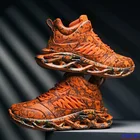 Мужские сетчатые кроссовки на шнуровке, дышащие ссветильник кие тканые кеды из ПУ кожи, повседневная обувь для взрослых, большие размеры