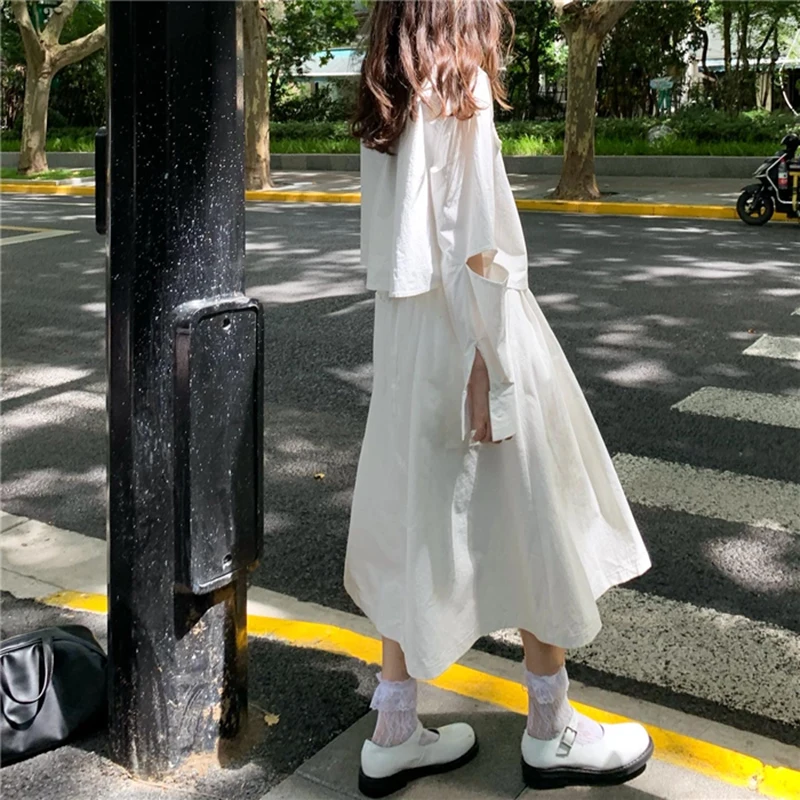 

KUSAHIKI Korean Chic Summer Woman Skirt High Waisted Elegant A-line Skirts 2021 New Solid Fashion Faldas De Mujer 6H345