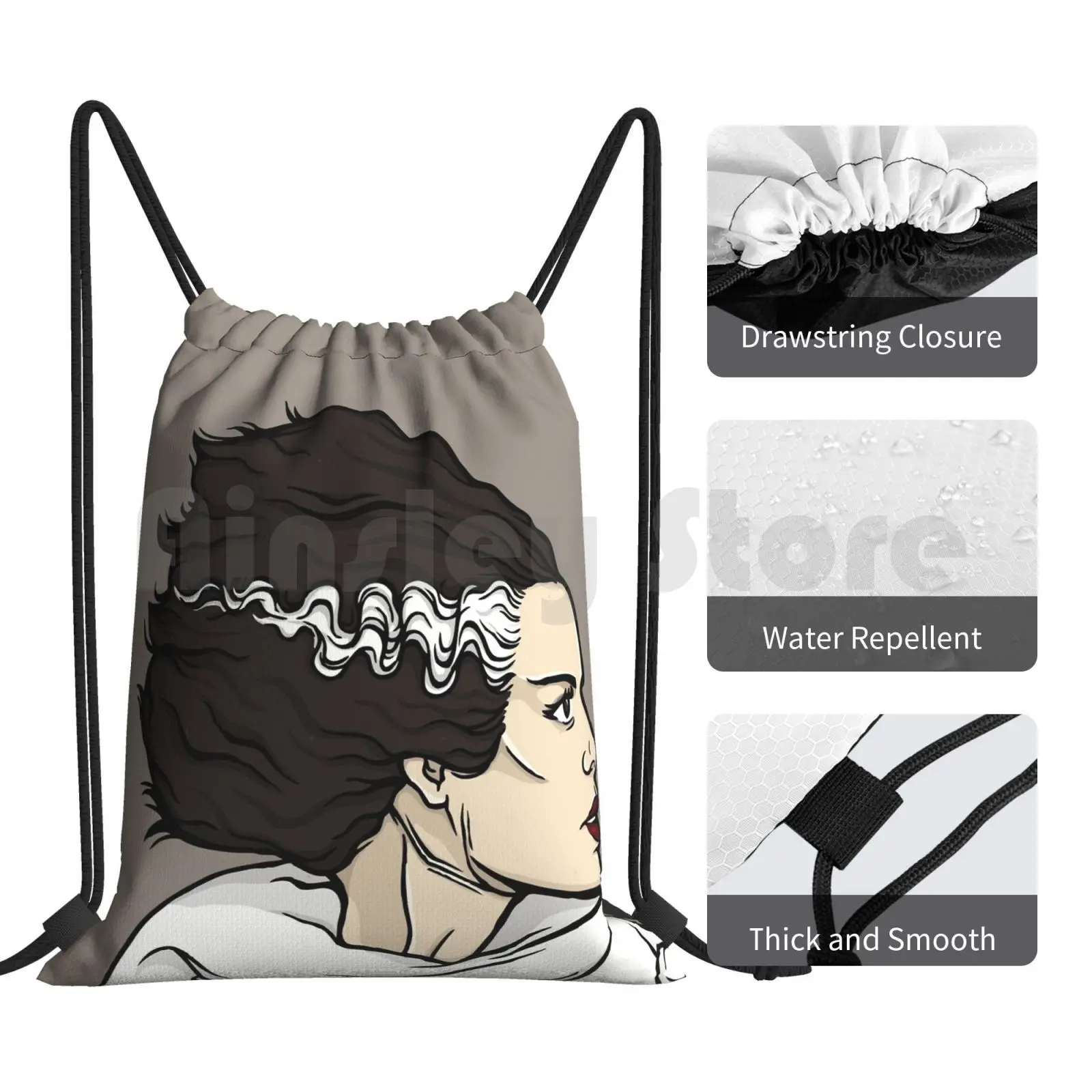 The Bride Frankenstein рюкзак сумка с Кулиской Спортивная Сумка водонепроницаемая Мэри