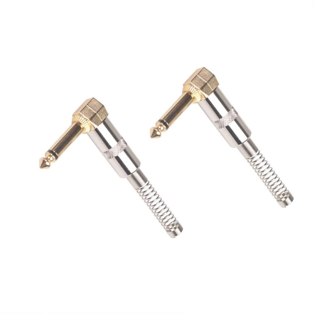 

8pcs/Lot Good Quality Right Angle Audio Mono 6.35mm Plug Microphone Plug Speaker Connector