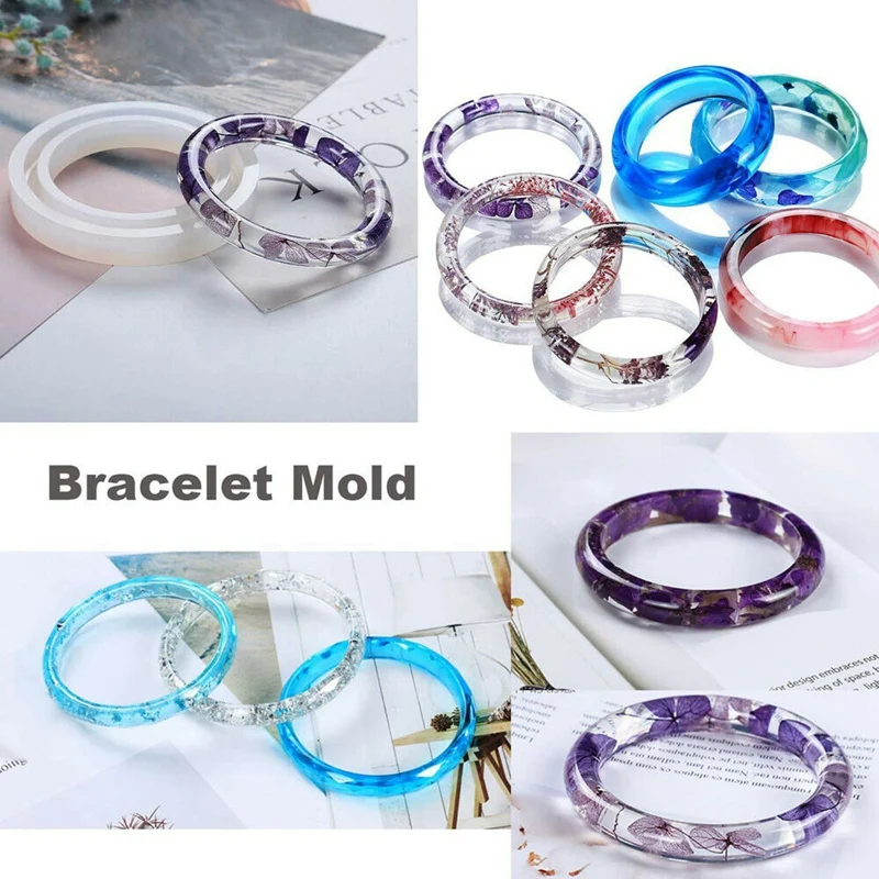 

229 Pcs Mold Kit for Making Pendant Craft Jewelry DIY Set Crystal Silicone Mold with Dropper Stirring Rod Claw Nail