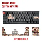 Колпачки для ключей Ahegao, японское аниме, PBT, сублимация, WASD 1U 1.25U 6.25U, клавиатура для механической клавиатуры Cherry Mx