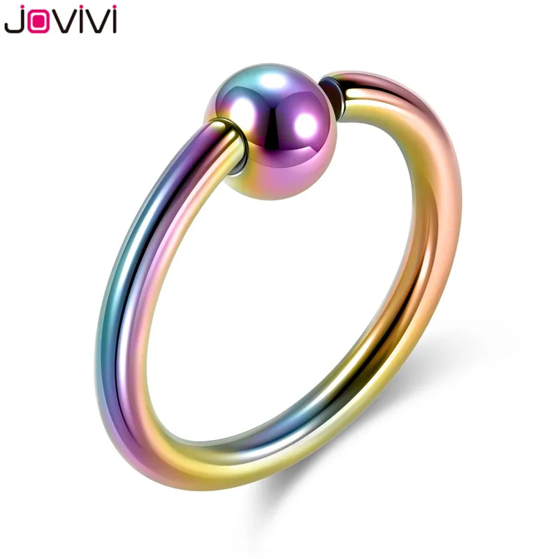Jovivi кольцо из нержавеющей стали 0 г 8 мм в пленку CBR спиральный для хряща Шпилька