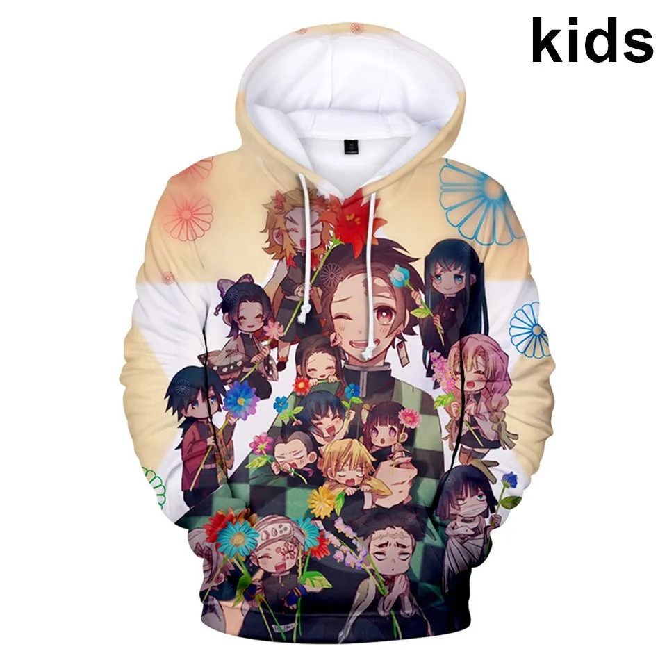 

3 To 14 Years Kids Hoodies Anime Kimetsu No Yaiba Tanjiro Kamado Hoodie Sweatshirt Boy Girls Casual Jacket Coat Children Clothes