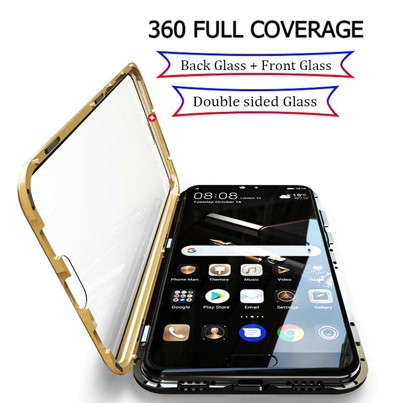 360 полный защитный чехол для телефона huawei P20 Pro Магнитный противоударный