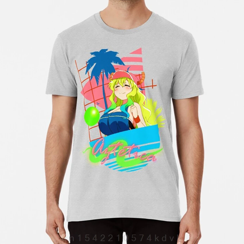 Смешная футболка Aztetica Sfw Lucoa quetzалкогоatl Kobayashi горничная дракон розовый синий
